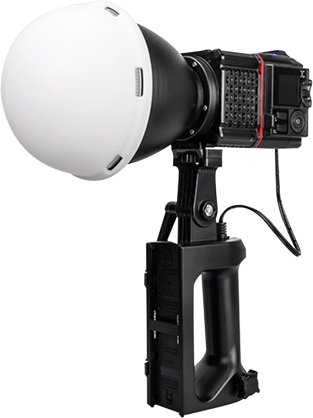 نور ویدئویی ال ای دی 150 واتی، 2000K-10000K قابل حمل دو رنگ مینی COB استودیویی با خروجی مداوم، کنترل برنامه، شارژ USB C برای فیلمبرداری، پخش زنده، عکاسی (دوشاخه UK)