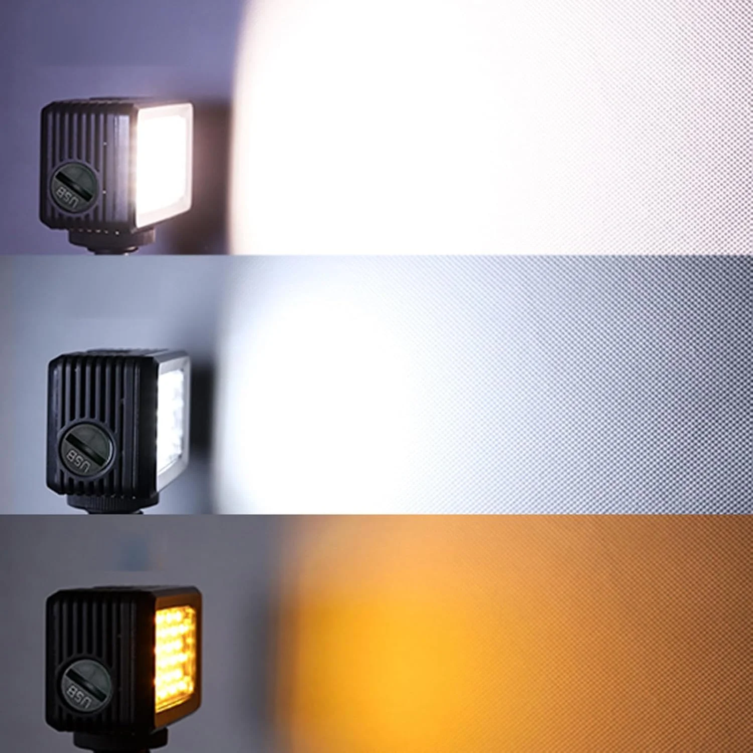 چراغ ویدئویی LED Denash، ضد آب تا عمق 40 متر، چراغ های قابل حمل دوربین، 2700K تا 5600K، چراغ عکس، چراغ های ویدئویی دوربین برای عکاسی پخش زنده