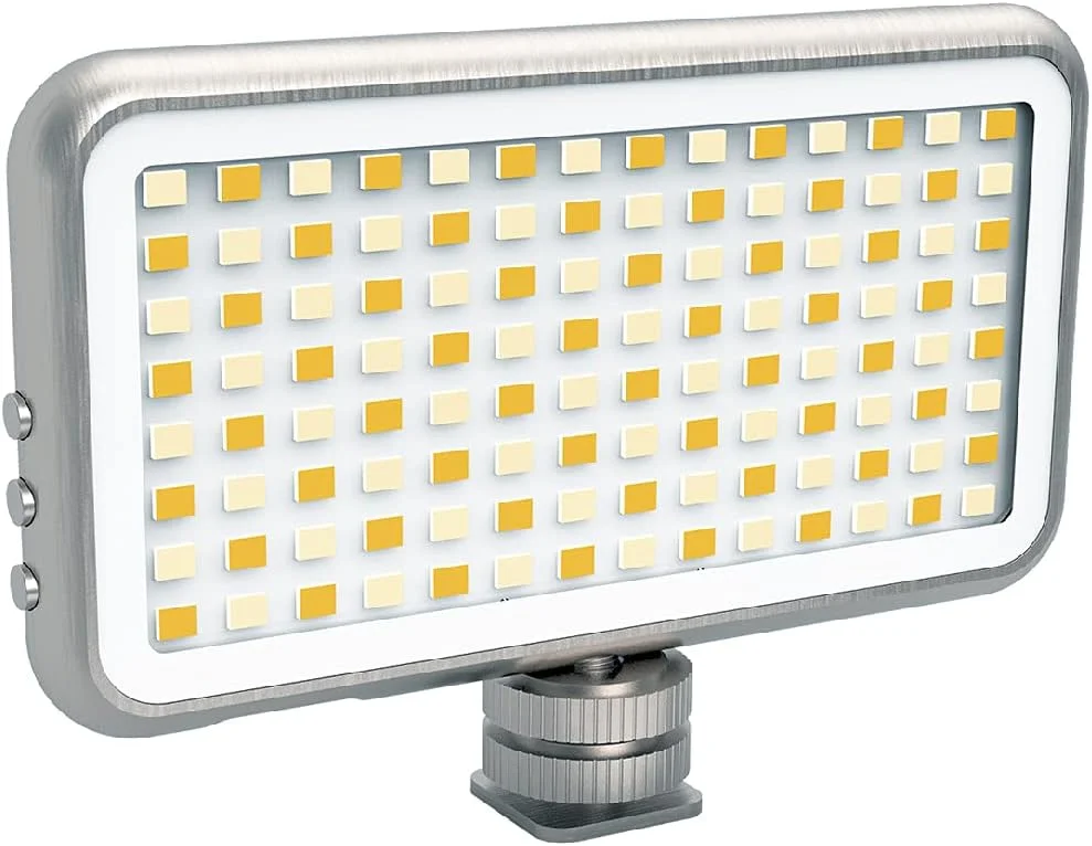 نور ویدئویی LED دیجی پاور با ۲۴ سطح روشنایی، کنترل دمای رنگ و فیلتر نور، ۱۱۲ چراغ LED، شامل نگهدارنده جهانی تلفن هوشمند برای تلفن های همراه، دوربین های DSLR، دوربین های اکشن و دوربین های فیلمبرداری