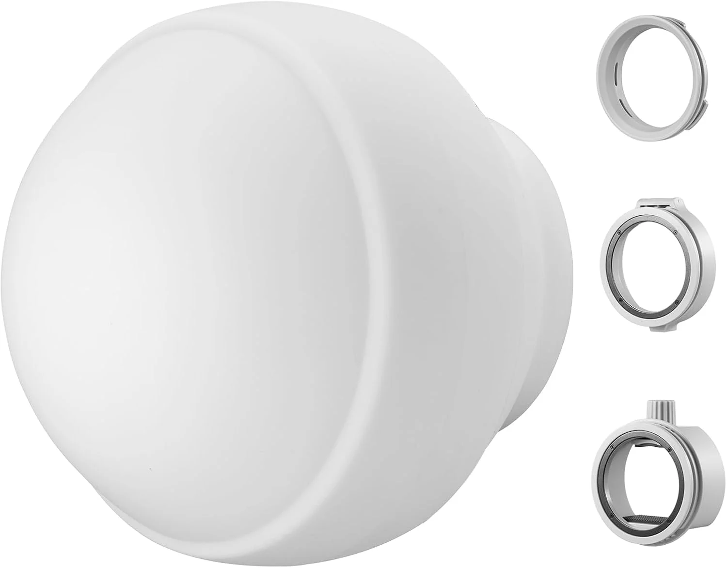 گودکس ML-CD15 دیفیوزر گنبدی فلاش، دیفیوزر نور نرم تاشو با 3 آداپتور برای AD200 AD200Pro V1 TT685 V860III TT600 AD300Pro AD400PRO اسپیدلایت، ML30 ML60 چراغ های ویدئویی