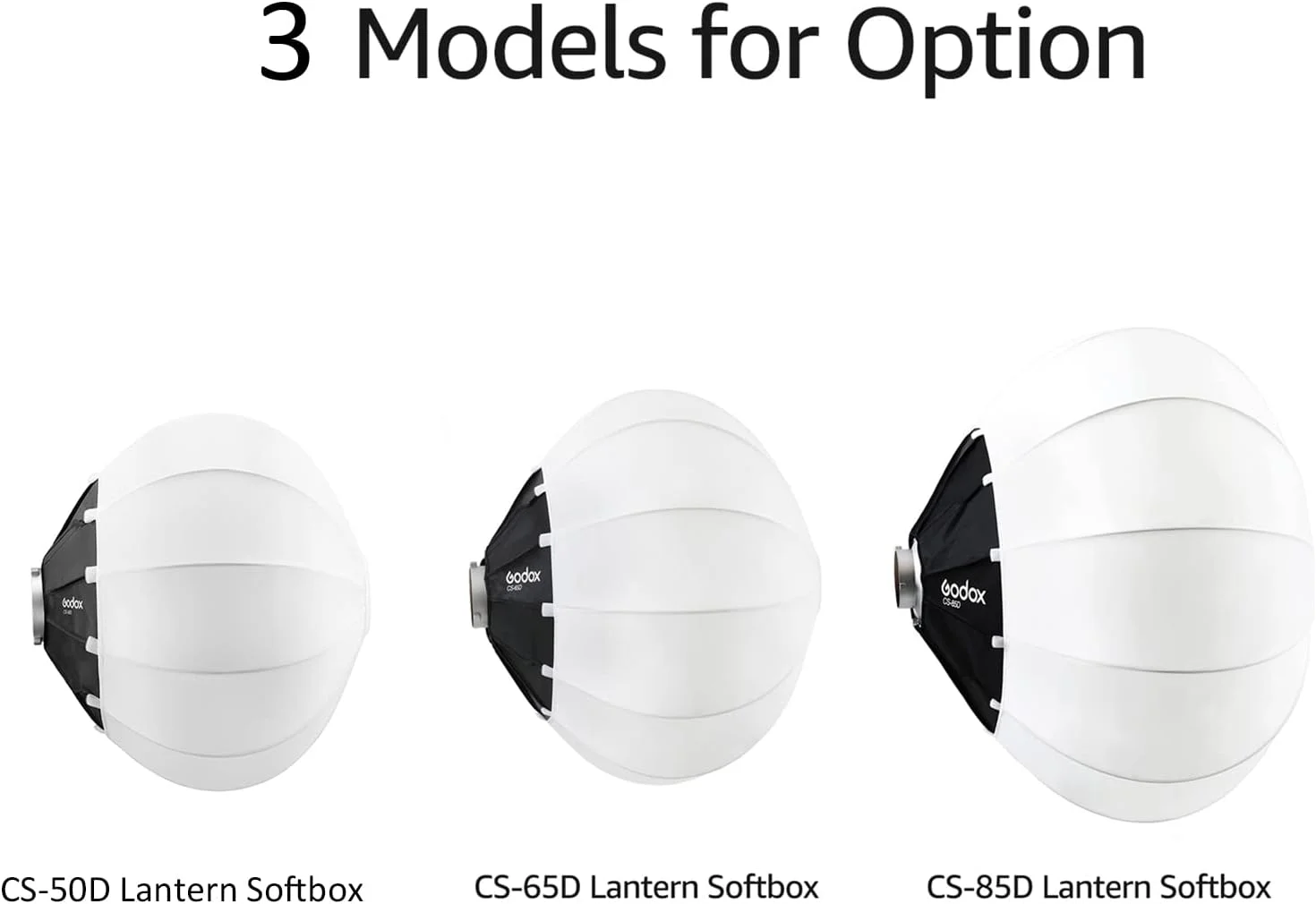 دیفیوزر فلاش، سافت باکس فانوسی تاشو عکاسی با قطر 50 سانتی متر مدل CS-50D با مانت بوئنز، نصب سریع برای ضبط ویدیو، پخش زنده، فیلم سازی، عکاسی پرتره محصول