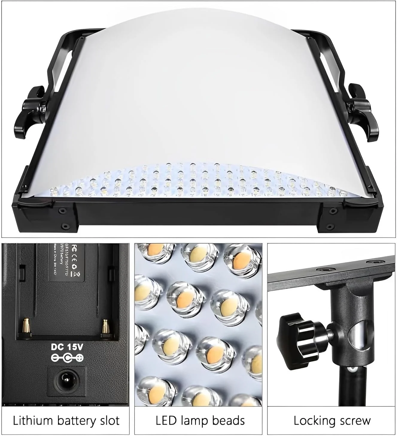 نور ویدئویی LED، سطح فیلم RGB+، کنترل کم نور، کیت نورپردازی قابل حمل، پایه نور و کیف حمل، نورپردازی استودیو و ویدئو