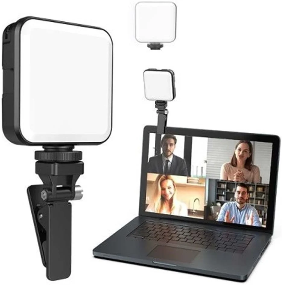 چراغ ویدئویی LED کوچک | لامپ پرکننده 5.5 واتی با قابلیت تنظیم روشنایی و پایه اتصال جهانی برای دوربین های DSLR، تلفن های هوشمند و لپ تاپ ها