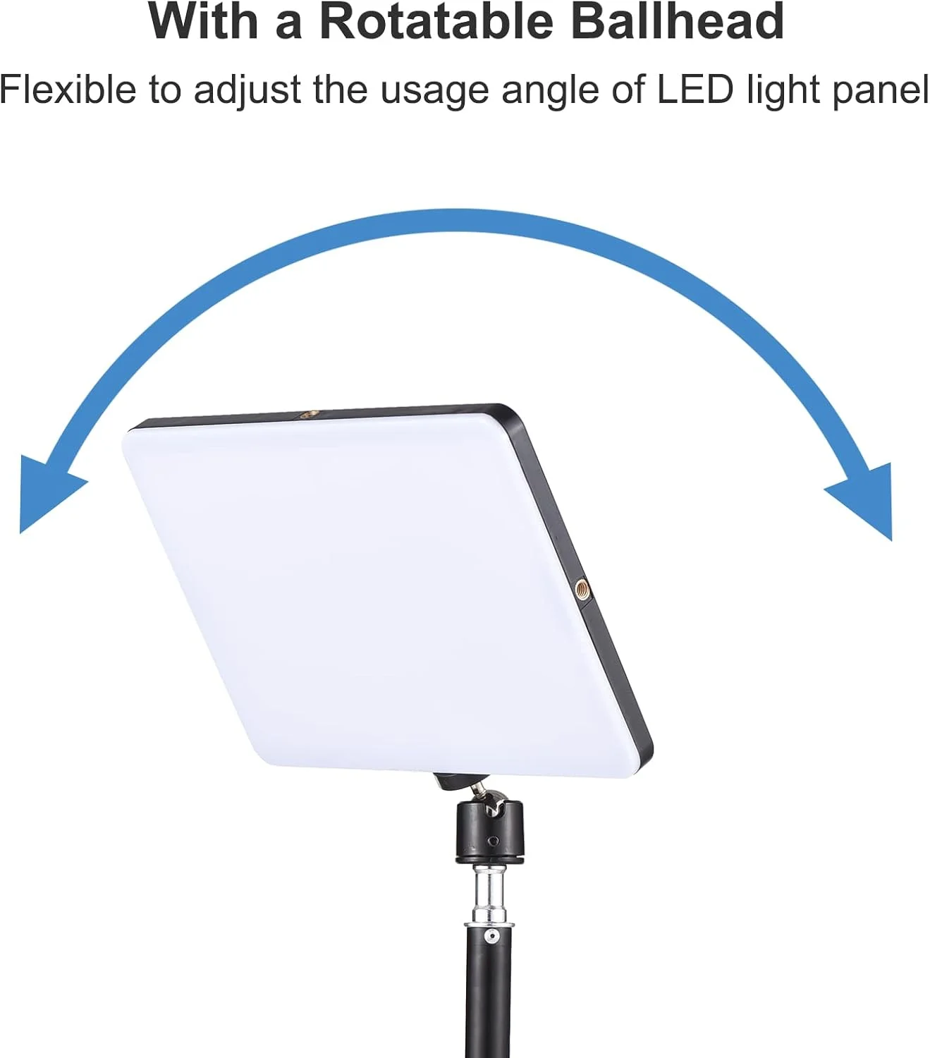 کیت نور ویدئویی LED Domary، پنل نور پرکننده عکاسی 45 واتی، روشنایی قابل تنظیم 2800K-6500K Ra96+ با پایه نور رومیزی + سر توپی انعطاف پذیر + کنترل از راه دور برای پخش زنده ویدیو