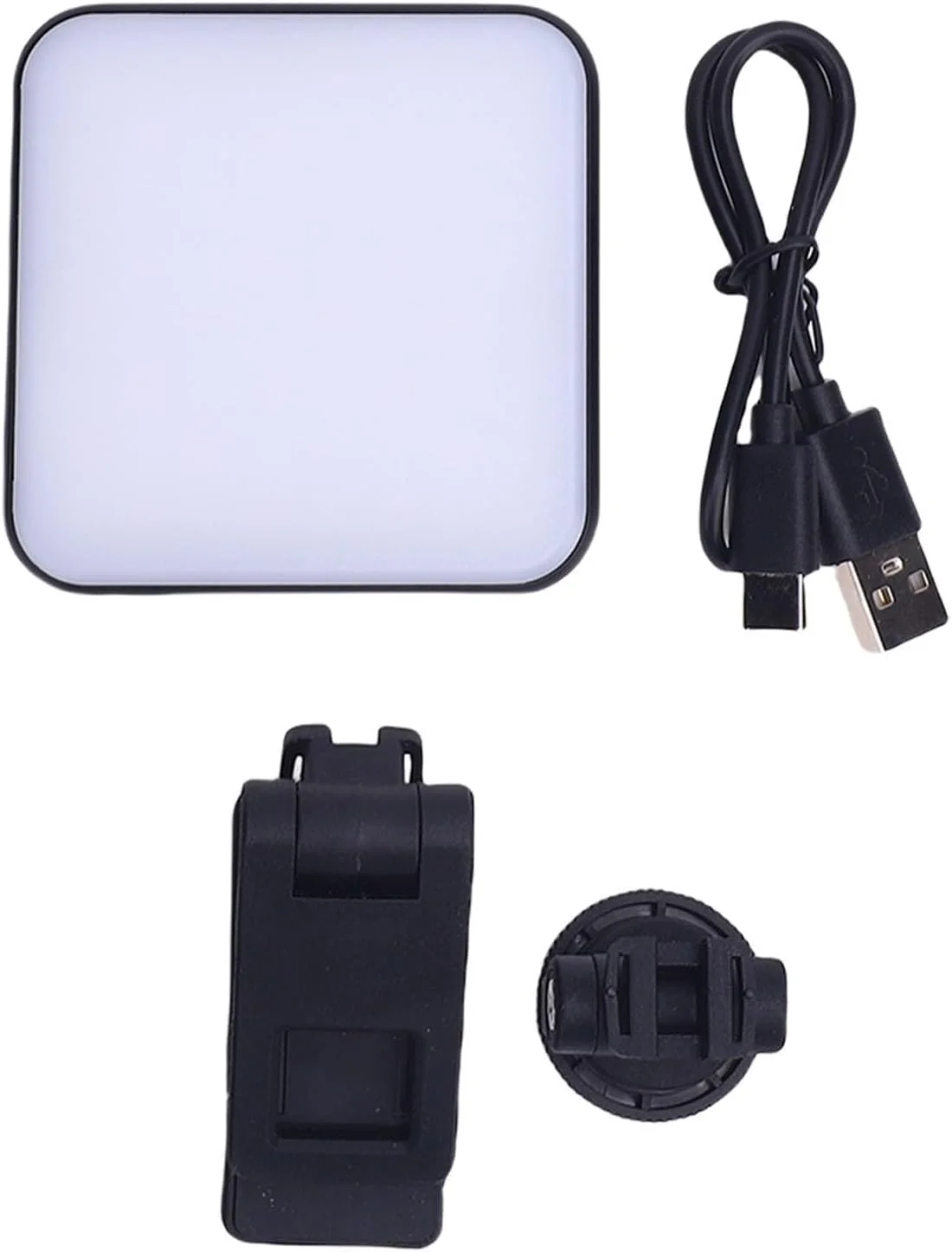 نور پرکننده LED قابل شارژ دوربین Jectse با پایه کفشک سرد، نور پرکننده ویدیویی با دمای رنگ قابل تنظیم، باتری Li 2000mAh، مناسب برای نورپردازی زیبایی/پخش زنده اینفلوئنسرها، مشکی