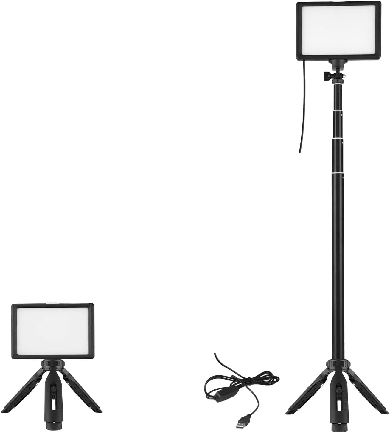 کیت نور ویدئویی LED سیکسران، نورپردازی عکاسی قابل تنظیم و کم‌نور شونده با سه‌پایه، گزینه‌های نصب متنوع، پایه سه‌پایه قابل تنظیم برای کیت نورپردازی عکاسی پخش زنده، با