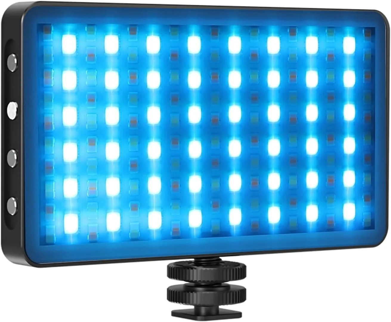 نور ویدئویی RGB مدل SIXRUN، پنل نور LED قابل حمل با دمای رنگی 3000K-8500K، دارای 12 جلوه نوری، CRI97 برای وبلاگ نویسی، پخش زنده، نورپردازی کنفرانس ویدیویی، طراحی جمع و جور و بادوام