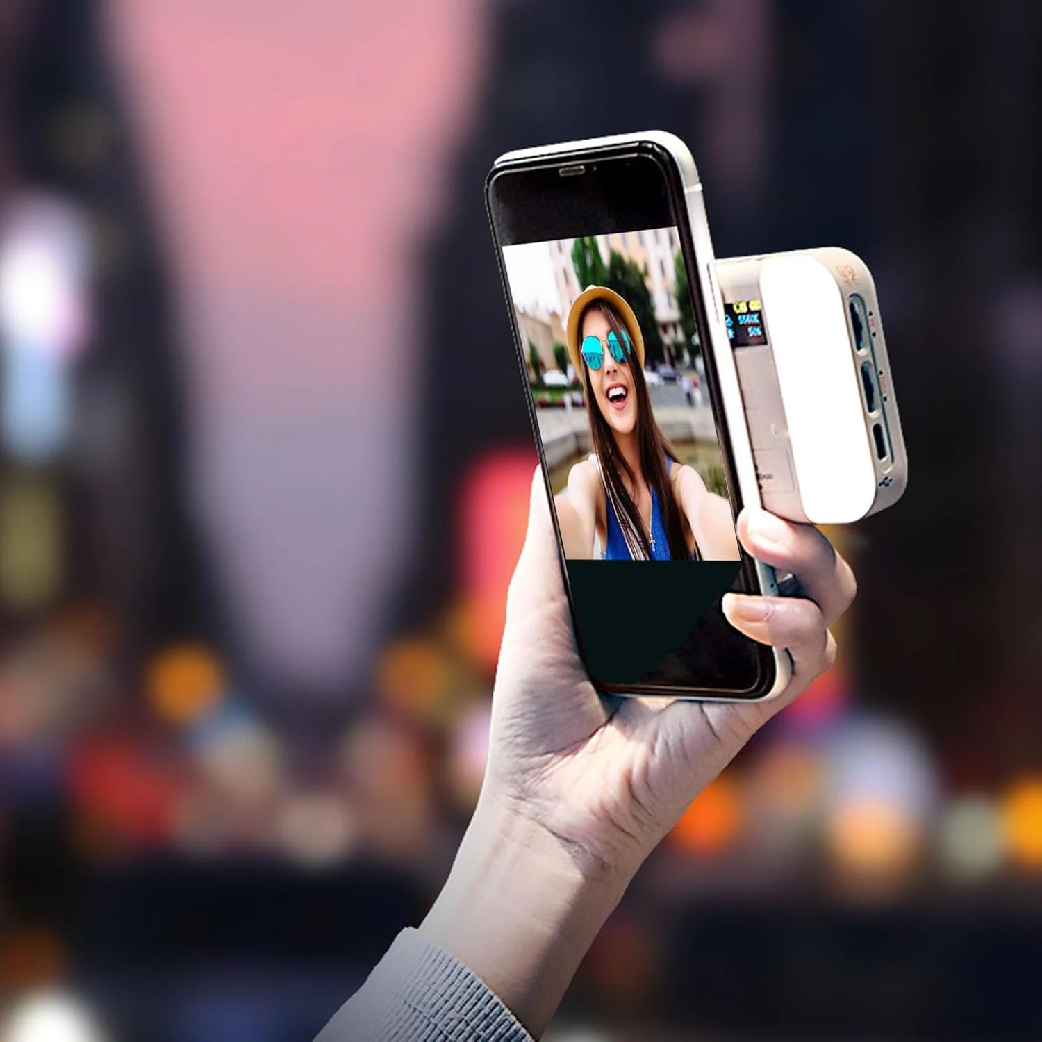 نور دو طرفه RGB تیک تاک با 140 ال ای دی، نور سلفی مغناطیسی قابل حمل 2500-9000K، باتری 4000 میلی آمپر ساعتی با رنگ کامل و 26 افکت برای عکاسی/ولاگ نویسی پخش زنده