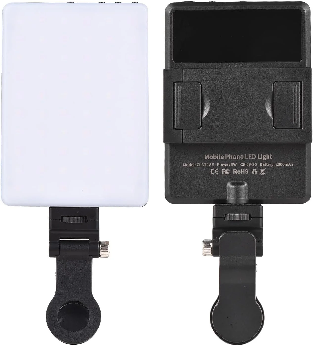 چراغ عکاسی 5 وات Fawoonu، چراغ LED دو رنگ جیبی برای ولاگ، دمای رنگ قابل تنظیم 2500K-4500K-9000K با 60 مهره LED، دارای سوراخ های رزوه ای 1/4 اینچی، باتری داخلی 2000 میلی آمپر ساعتی برای پخش زنده و استودیوی خانگی