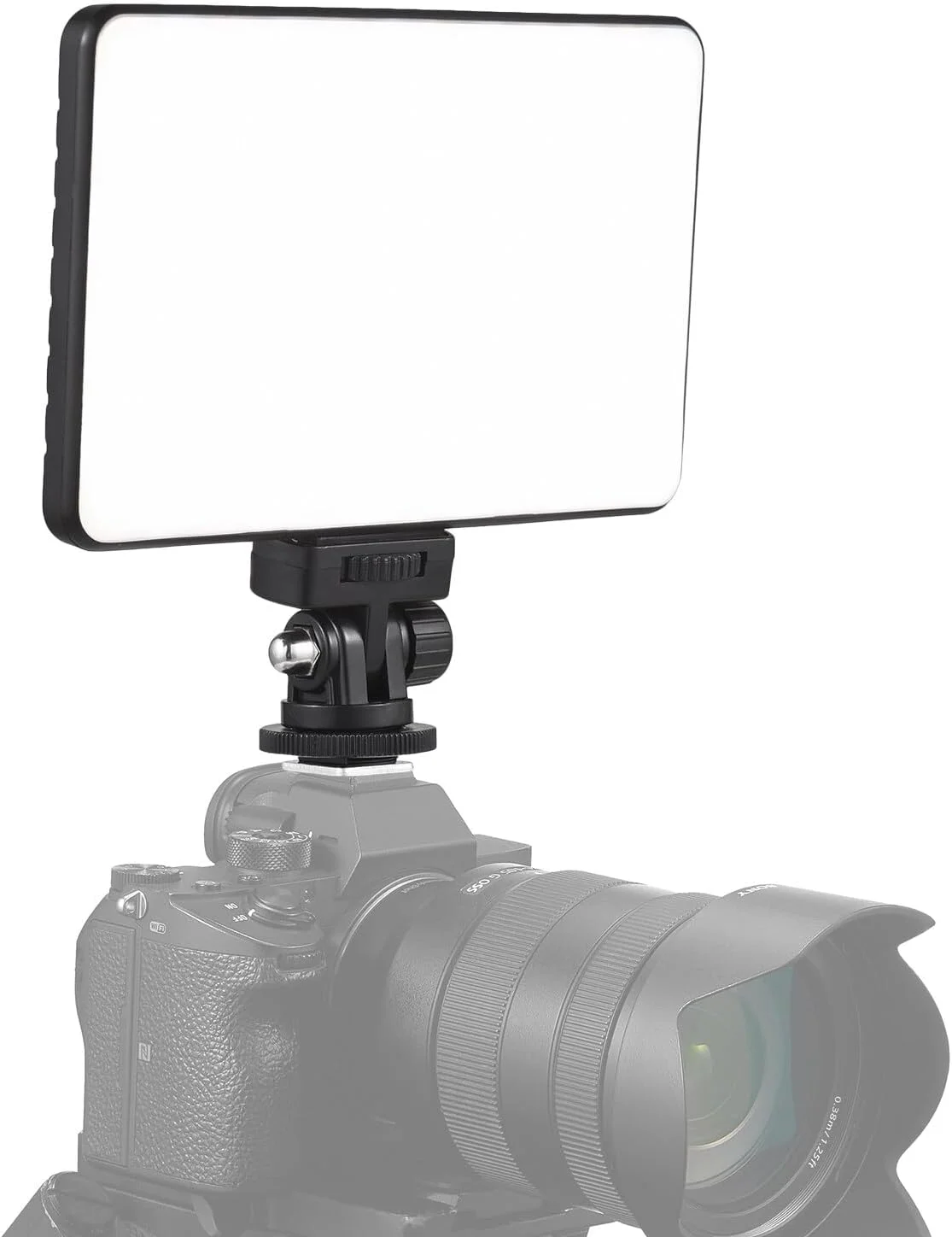 چراغ LED کوچک قابل تنظیم Fawoonu برای عکاسی، نور قابل حمل برای ولاگ، 196 مهره LED، 20 جلوه نورپردازی ویژه، تغذیه با باتری سری NP-F، 2500K-9000K قابل تنظیم با مانت کفشک گرم 1/4 اینچی و رزوه 1/4 اینچی