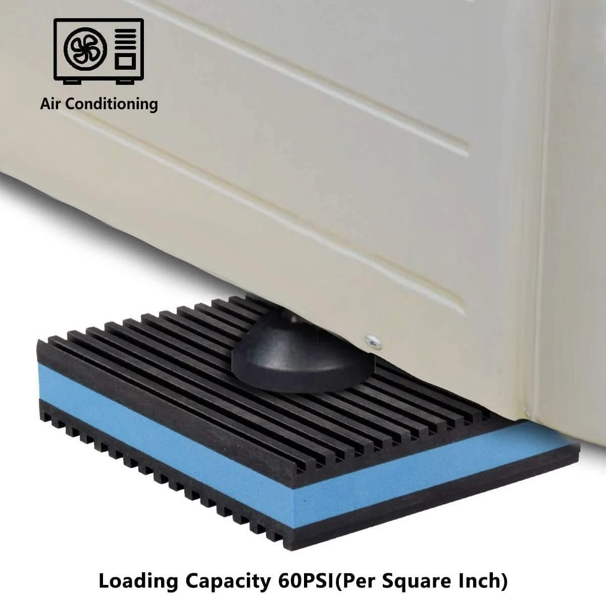 پدهای ضد لرزش لاستیکی شیاردار برای تجهیزات سنگین، با پد عایق فوم آبی برای کمپرسور هوا، ماشین لباسشویی و خشک کن، واحدهای تهویه مطبوع (بسته 4 عددی) (15x15 سانتی متر) پدهای ضد لرزش لاستیکی شیاردار برای تجهیزات سنگین، با پد عایق فوم آبی برای کمپرسور هوا، ماشین لباسشویی و خشک کن، واحدهای تهویه مطبوع (بسته 4 عددی) (15x15 سانتی متر)