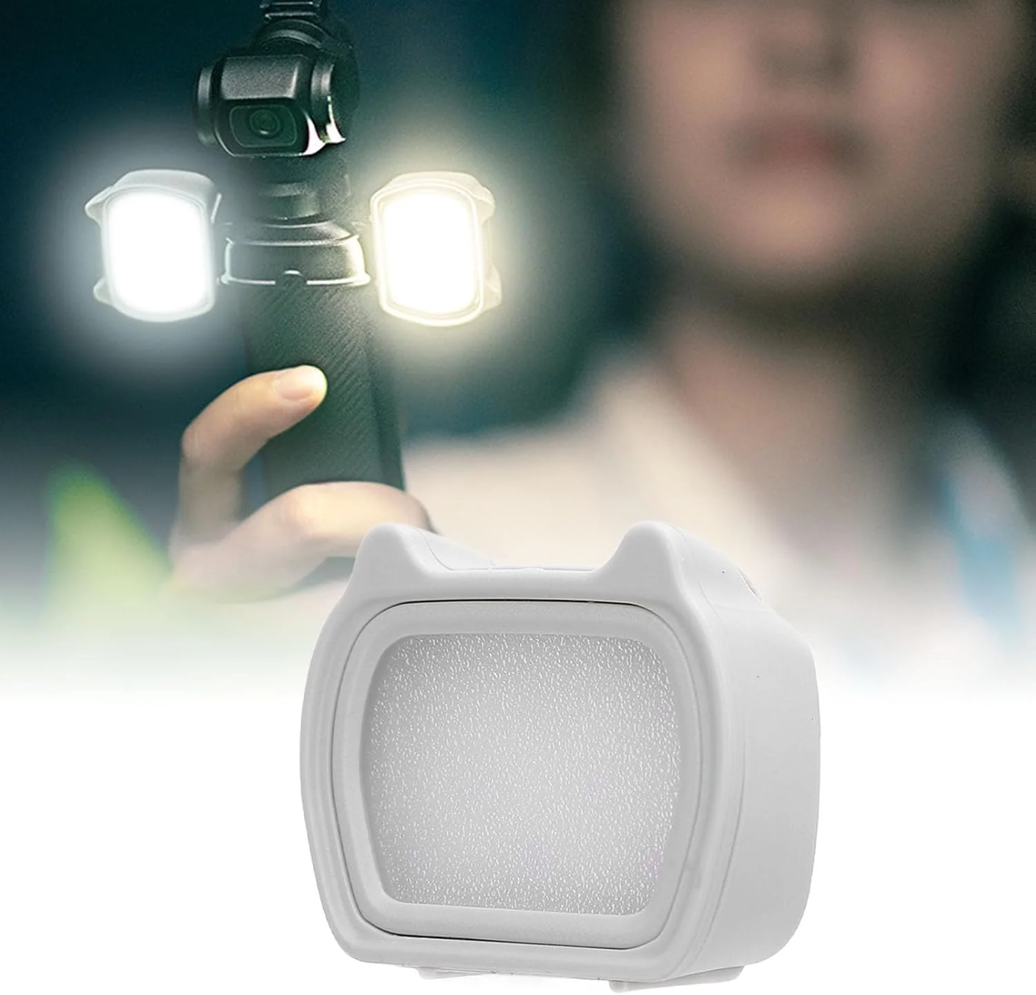 نور ویدئویی LED گرنی برای 3، نور سلفی با 3 رنگ قابل تنظیم و قابل شارژ، پایه مغناطیسی و گیره های نصب، لوازم جانبی دوربین اکشن، شارژ USB