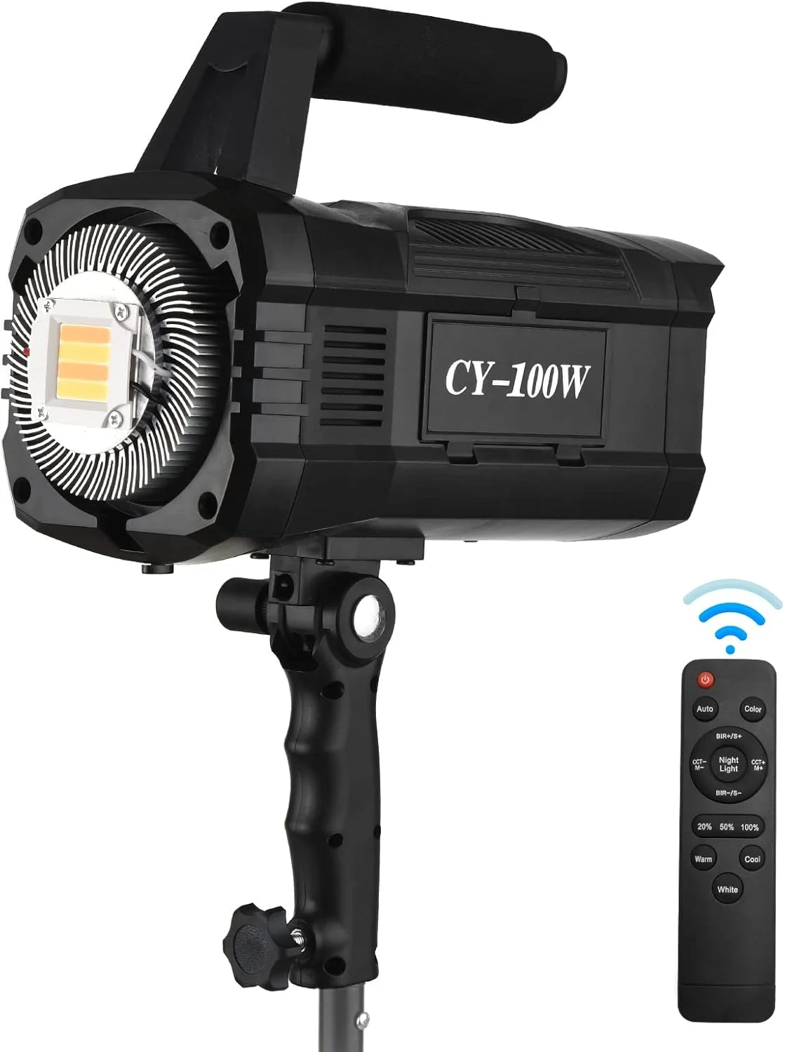 نور ویدئویی LED استودیویی CY-COB، نور عکاسی دو رنگ 3000-6000K با روشنایی قابل تنظیم CRI ≥95 برای پخش زنده، استودیو، عکاسی فضای باز، عکاسی پرتره و ویدئو