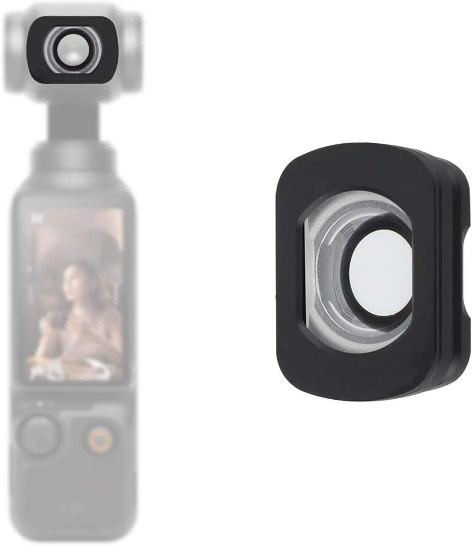 لنز زاویه باز BOXOB سازگار با DJI OSMO Pocket 3، میدان دید گسترده 112 درجه، لنز دوربین مغناطیسی چند لایه برای لوازم جانبی DJI Pocket 3