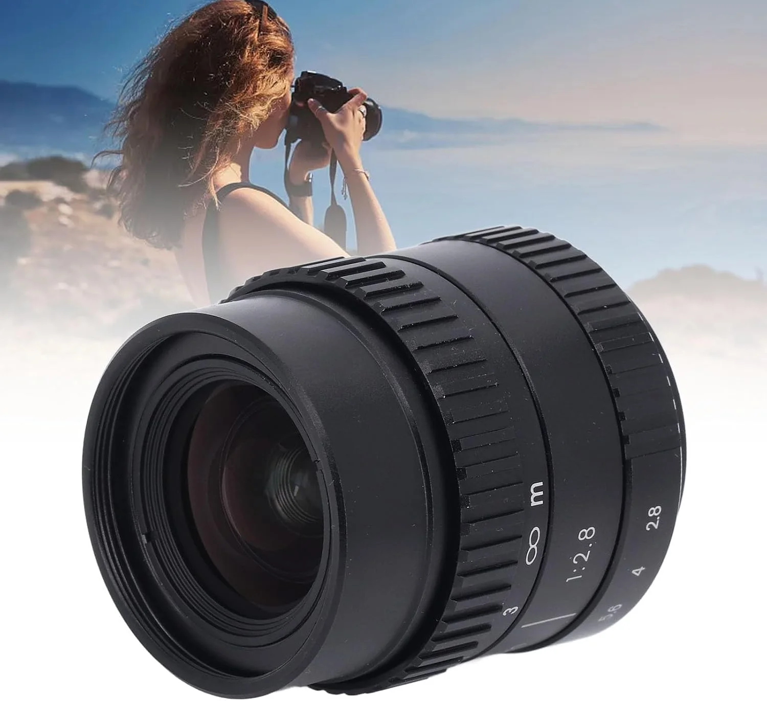 لنز دوربین، لنز زاویه باز ۱۸ میلی‌متری F2.8، لنز فوکوس دستی آلیاژ آلومینیوم، لنز ماکرو برای دوربین های مانت 4/3