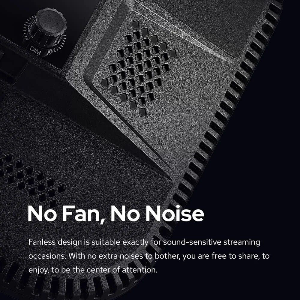 پنل نور ال ای دی مخصوص ورزش های الکترونیکی Pepisky ES30 به همراه پایه رومیزی، 35 وات، دمای رنگ دوگانه 2800K-6500K، قابلیت تنظیم نور، کنترل بی سیم از طریق اپلیکیشن برای استریم بازی، کنفرانس ویدیویی و نورپردازی