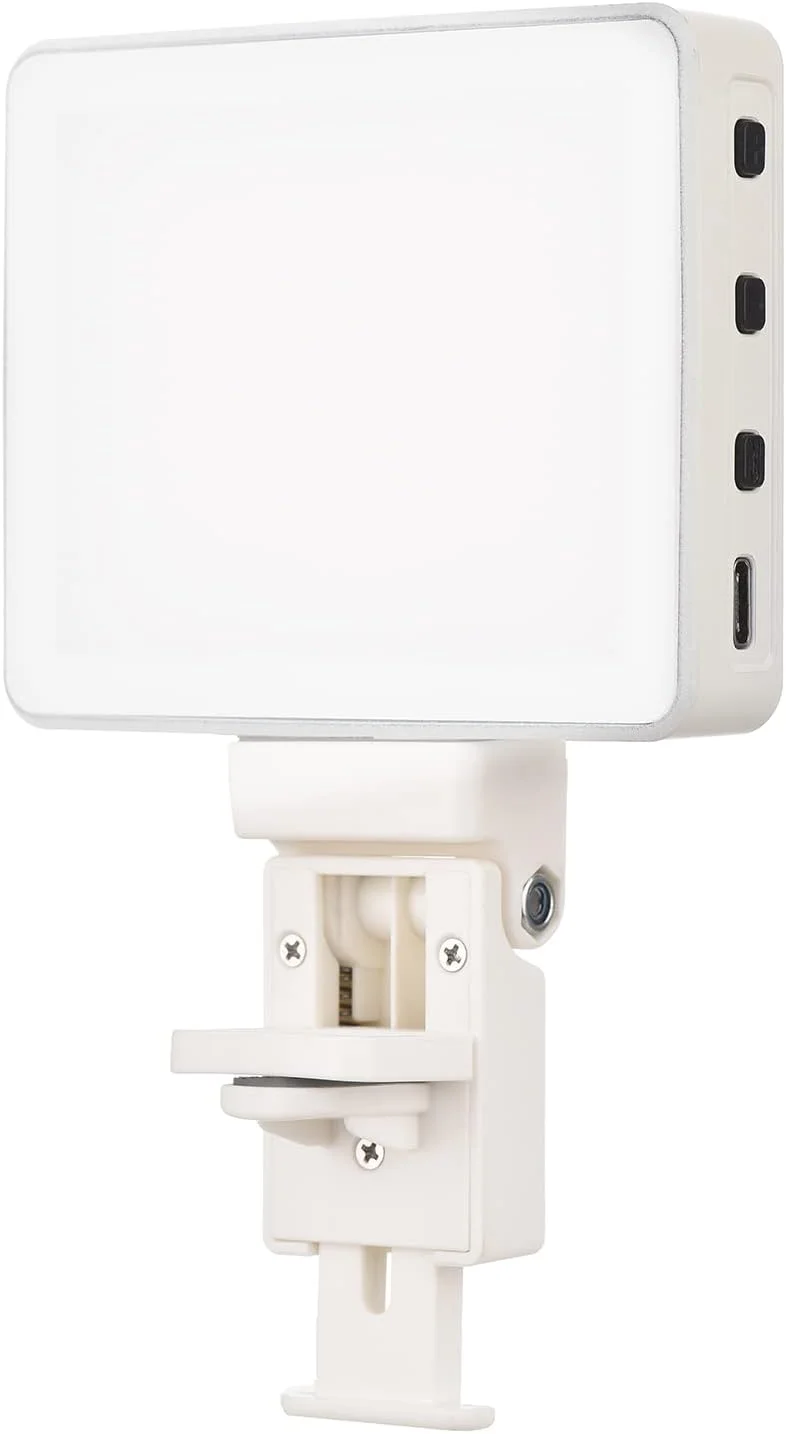 نور ویدئویی LED جیبی Pepisky SL-60B، نورپردازی کنفرانس ویدئویی، 5 سطح روشنایی قابل تنظیم، 5600K CRI96، باتری داخلی با گیره کامپیوتر، کابل شارژ USB، کیف حمل برای پخش زنده ولاگ