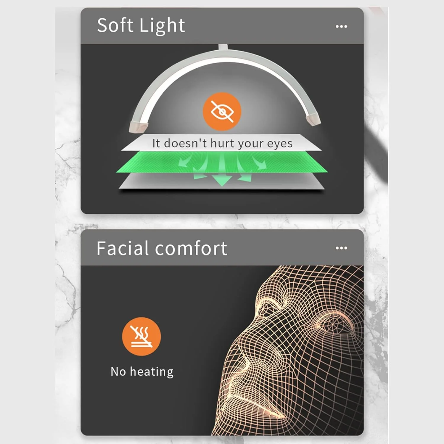 نور ویدئویی LED رومیزی Pepisky HD-M3X، نور پرکننده نیمه ماه شکل، قابل تنظیم 3000K-6000K با پایه فلزی گیره C برای آرایشگاه، پخش زنده، نور کنار تخت