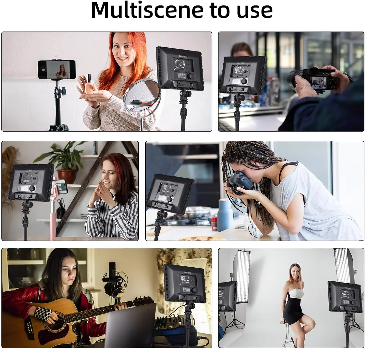 چراغ LED قابل تنظیم نور Pepisky 12W Mini Photography Lamp، چراغ قابل حمل Vlog، دارای 1120 مهره LED، تغذیه شده توسط باتری سری NP-F، دمای رنگ 3200K-5600K، دارای مانت کفشک سرد 1.4 اینچی و سوراخ رزوه ای 1.4 اینچی