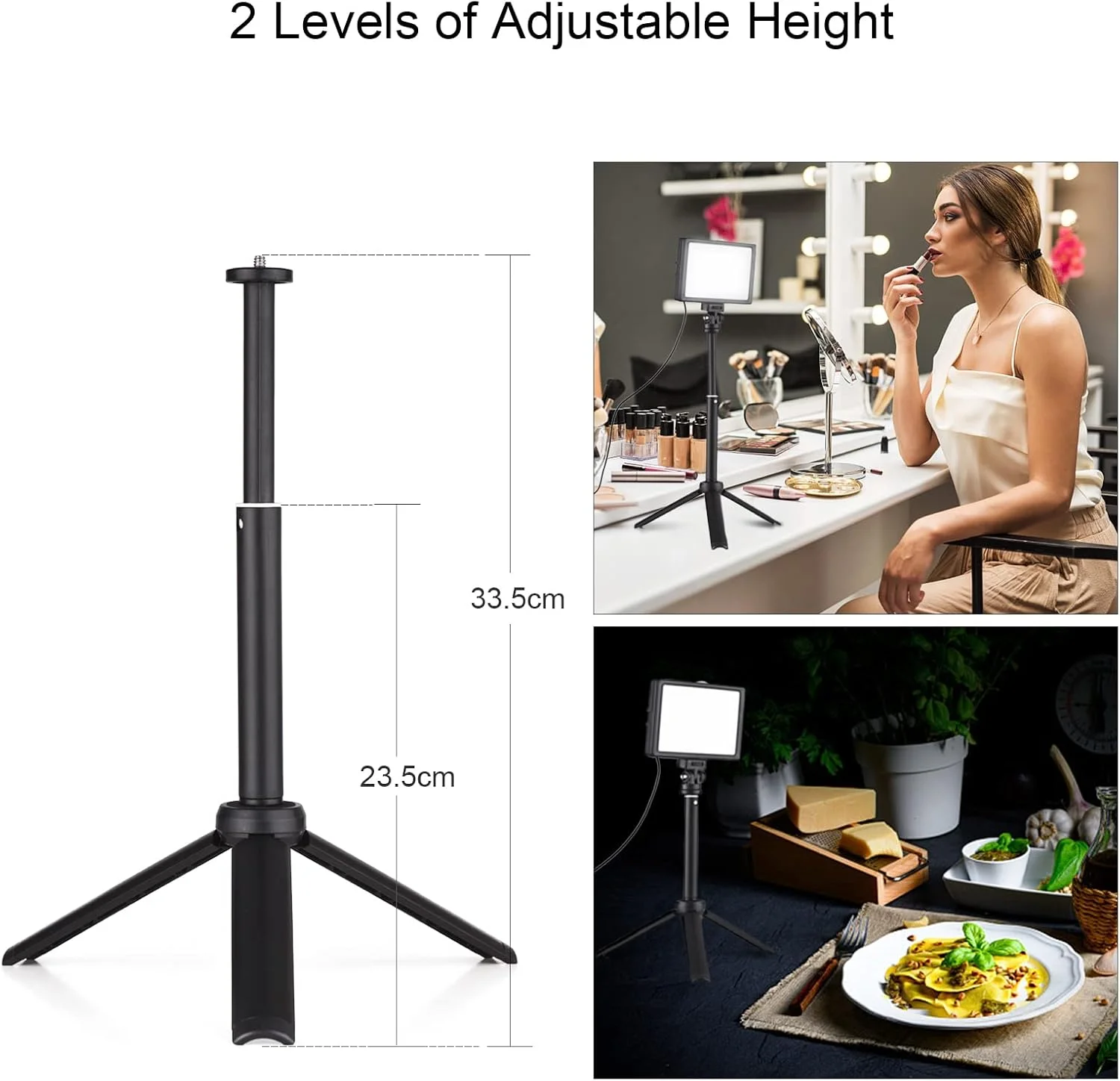 ست نور ویدئویی LED پپیسکی 2 عددی 15 واتی، نور پرکننده رومیزی برای عکاسی، دمای رنگ دوگانه قابل تنظیم، روشنایی CRI95، منبع تغذیه USB با فیلترهای رنگی قابل گسترش برای ویدئوهای ولاگ