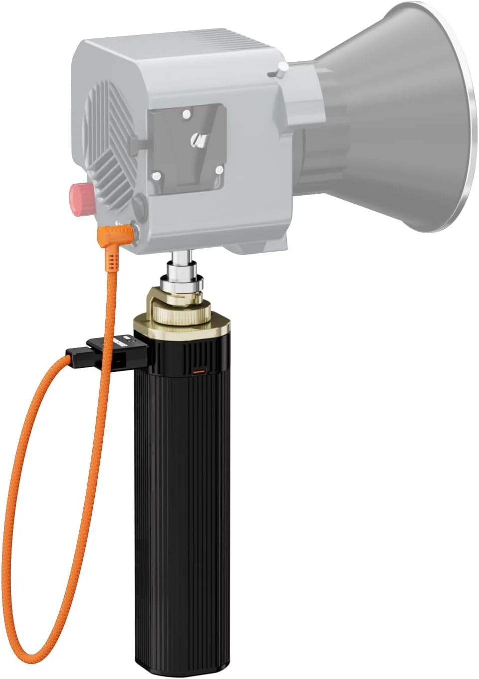 دسته نگهدارنده Pepisky ZG-H90 با باتری یونیورسال 88.8 وات، نشانگر میزان باتری 6000 میلی آمپر، پشتیبانی از پیچ 1/4 اینچی، ورودی/خروجی USB-C PD و خروجی D-Tap برای نور ویدئویی دستی