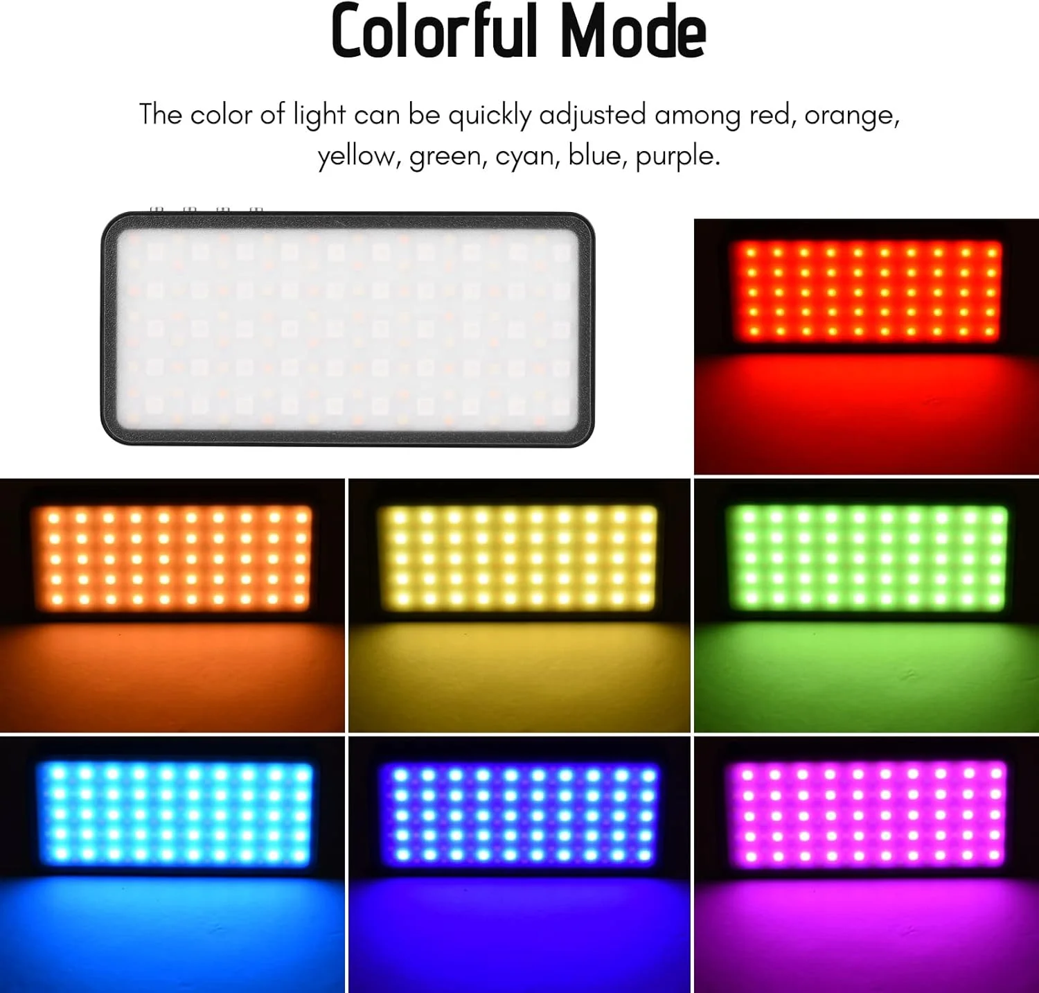 پنل نور LED ویدئویی RGB قابل حمل Pepisky، روشنایی قابل تنظیم 3000K-6500K، 30 جلوه ویژه، CRI ≥95 برای عکاسی پرتره، ویدئو و محصول پنل نور LED ویدئویی RGB قابل حمل Pepisky، روشنایی قابل تنظیم 3000K-6500K، 30 جلوه ویژه، CRI ≥95 برای عکاسی پرتره، ویدئو و محصول