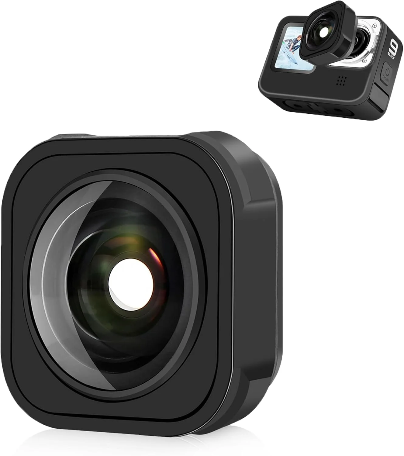 لنز زاویه دید فوق عریض 155 درجه FOV برای GoPro Hero 13 BLACK 12 Mini 11 10 9 ضد آب ضد لرزش قفل افقی شیشه نوری HD برای لوازم جانبی لنز دوربین اکشن