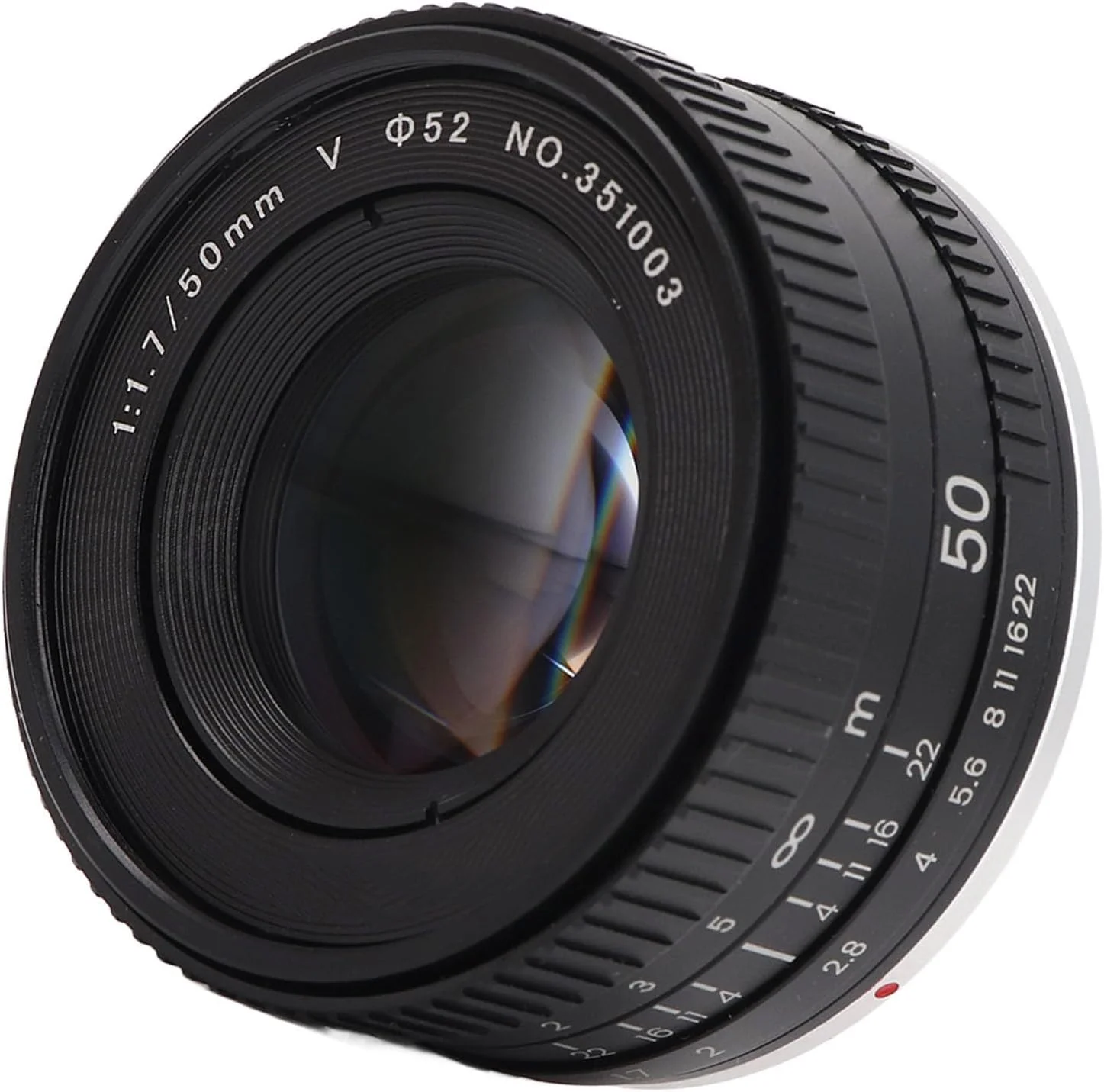 لنز 50mm F1.7 با دیافراگم بزرگ Denash، لنز تله فوتو با فوکوس ثابت دستی فول فریم، زاویه باز برای دوربین های DSLR بدون آینه