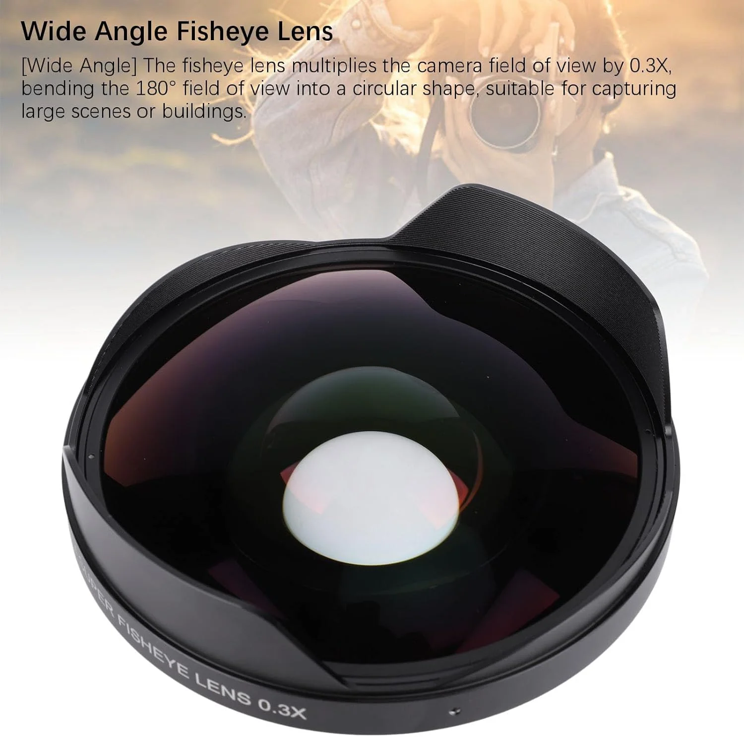 لنز فیش آی زاویه باز Elprico، لنز ماهیگیری 0.3x با هود، مانت رزوه 72 میلی متری، عمق میدان طولانی، سازگار با دوربین های فیلمبرداری، جایگزین برای دوربین های فیلمبرداری، اپتیکال لنز فیش آی زاویه باز Elprico، لنز ماهیگیری 0.3x با هود، مانت رزوه 72 میلی متری، عمق میدان طولانی، سازگار با دوربین های فیلمبرداری، جایگزین برای دوربین های فیلمبرداری، اپتیکال
