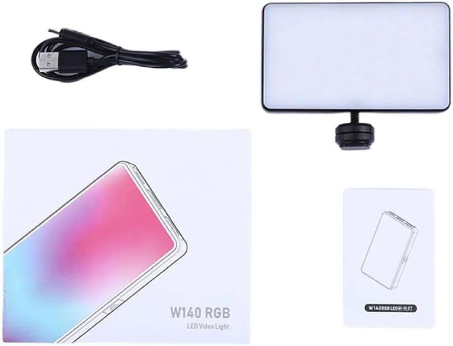 نور ویدئویی LED RGB نور پرکننده دوربین عکاسی CRI95+ 2500K-9000K با پایه اتصال سرد برای پخش زنده ویدئویی Vlog، پنل نور دوربین LED قابل حمل 360 درجه