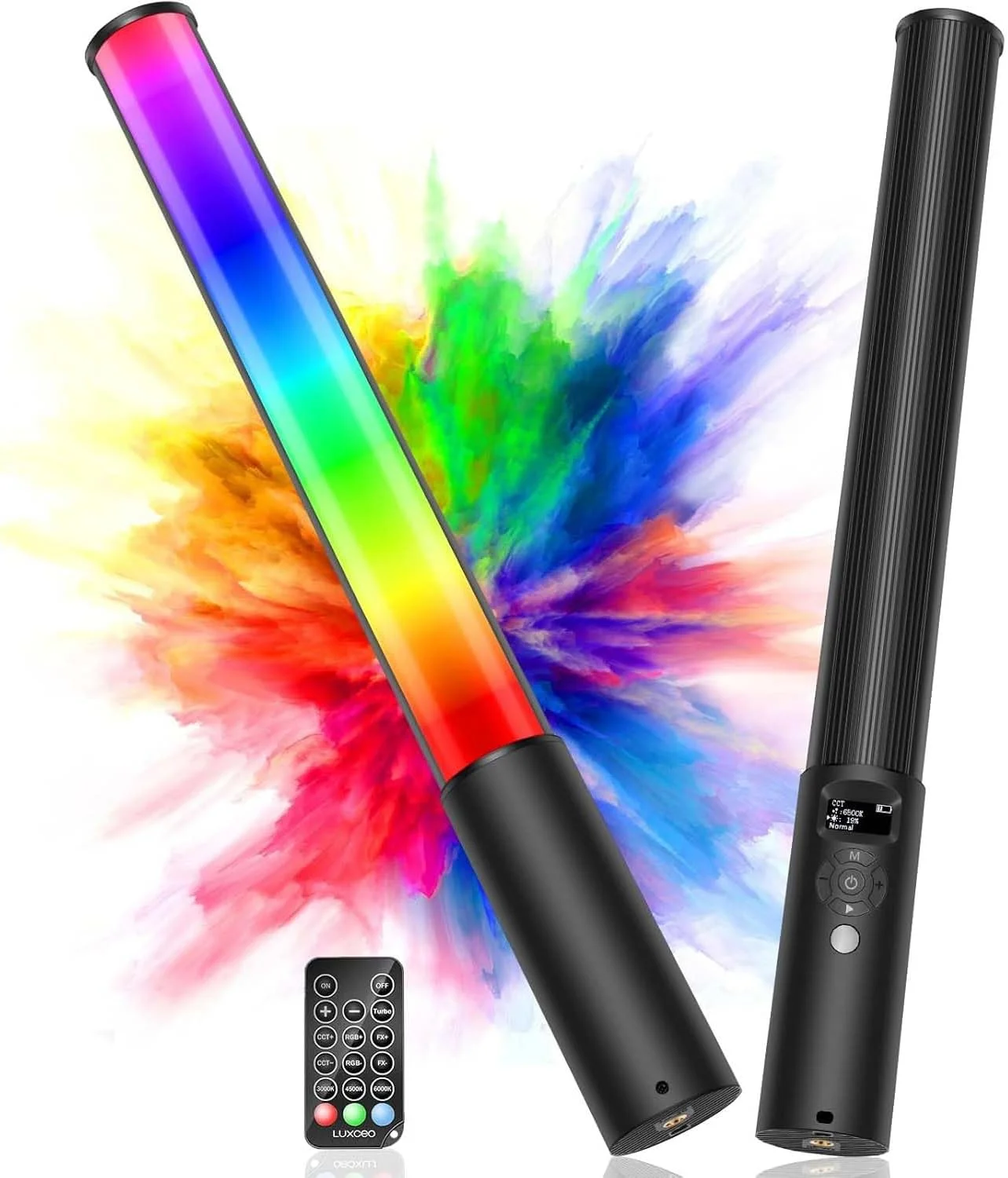 چراغ ال ای دی RGB با 12 حالت نوری، دمای رنگ قابل تنظیم 2500K-6500K، دارای باتری داخلی