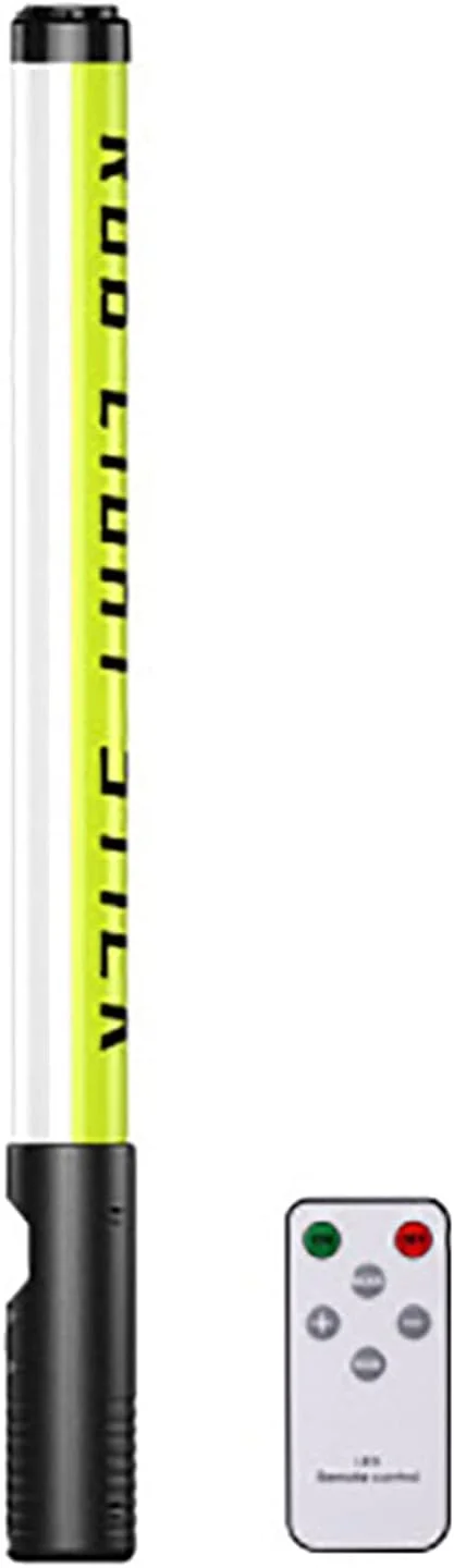 چراغ استیک پرکننده RGB، چراغ عکاسی رنگارنگ دستی، نور ویدئویی قابل تنظیم رنگ برای کنفرانس ویدئویی زوم، استریم بازی، عکاسی ویدئویی، زرد