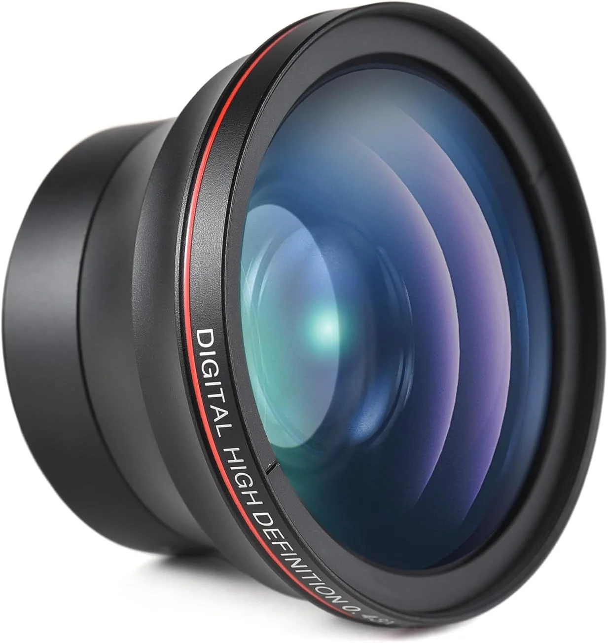 کیت لنز دوربین 58 میلی‌متری Fawoonu با لنز زاویه باز 0.43X + لنز ماکرو آلیاژ آلومینیوم جایگزین لنز دوربین DSLR برای Canon EOS 70D/77D/80D/1100D/700D/650D/600D/550D/300D/100D و برای Canon Rebel