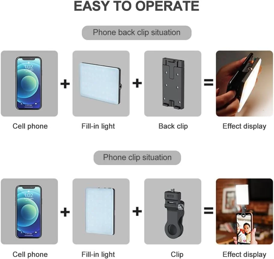 چراغ عکاسی RGB 5W، چراغ LED دو رنگ جیبی برای ولاگ، دمای رنگ 2500K-9000K قابل تنظیم با صفحه نمایش LCD، دارای 78 مهره LED، 24 جلوه نورپردازی FX، سوراخ های رزوه ای 1/4 اینچی، باتری داخلی 2000mAh چراغ عکاسی RGB 5W، چراغ LED دو رنگ جیبی برای ولاگ، دمای رنگ 2500K-9000K قابل تنظیم با صفحه نمایش LCD، دارای 78 مهره LED، 24 جلوه نورپردازی FX، سوراخ های رزوه ای 1/4 اینچی، باتری داخلی 2000mAh