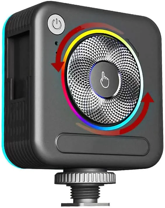 نور ال ای دی عکاسی RGB، پنل نرم قابل حمل و کم نور با باتری 2200 میلی آمپر ساعتی و پورت شارژ USB