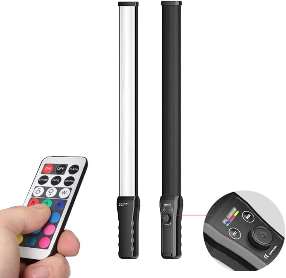 چراغ استیک RGB برای عکاسی، چراغ LED دستی با کنترل از راه دور، 60 افکت، نور اتمسفر برای عکاسی، یوتیوب، استودیو، ولاگ، تیک تاک