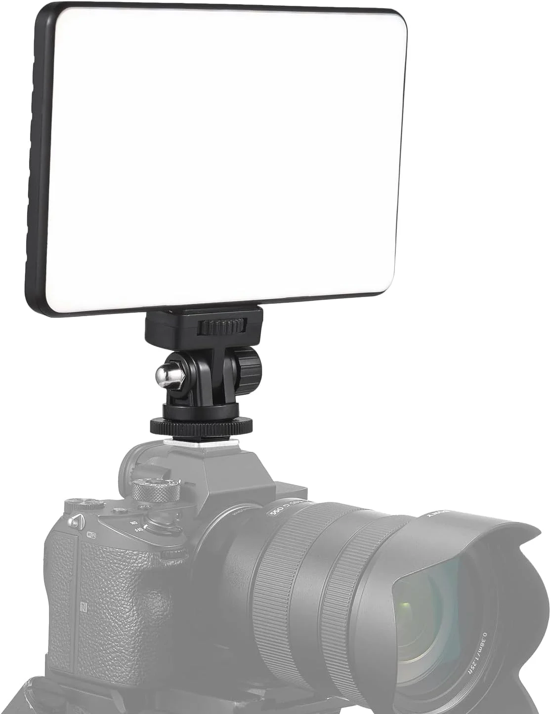 چراغ ال ای دی قابل تنظیم نور برای عکاسی، قابل حمل برای ولاگ، 196 مهره، 20 جلوه نورپردازی ویژه، تغذیه با باتری سری NP F، 2500K 9000K با سوراخ رزوه ای 1/4 اینچی