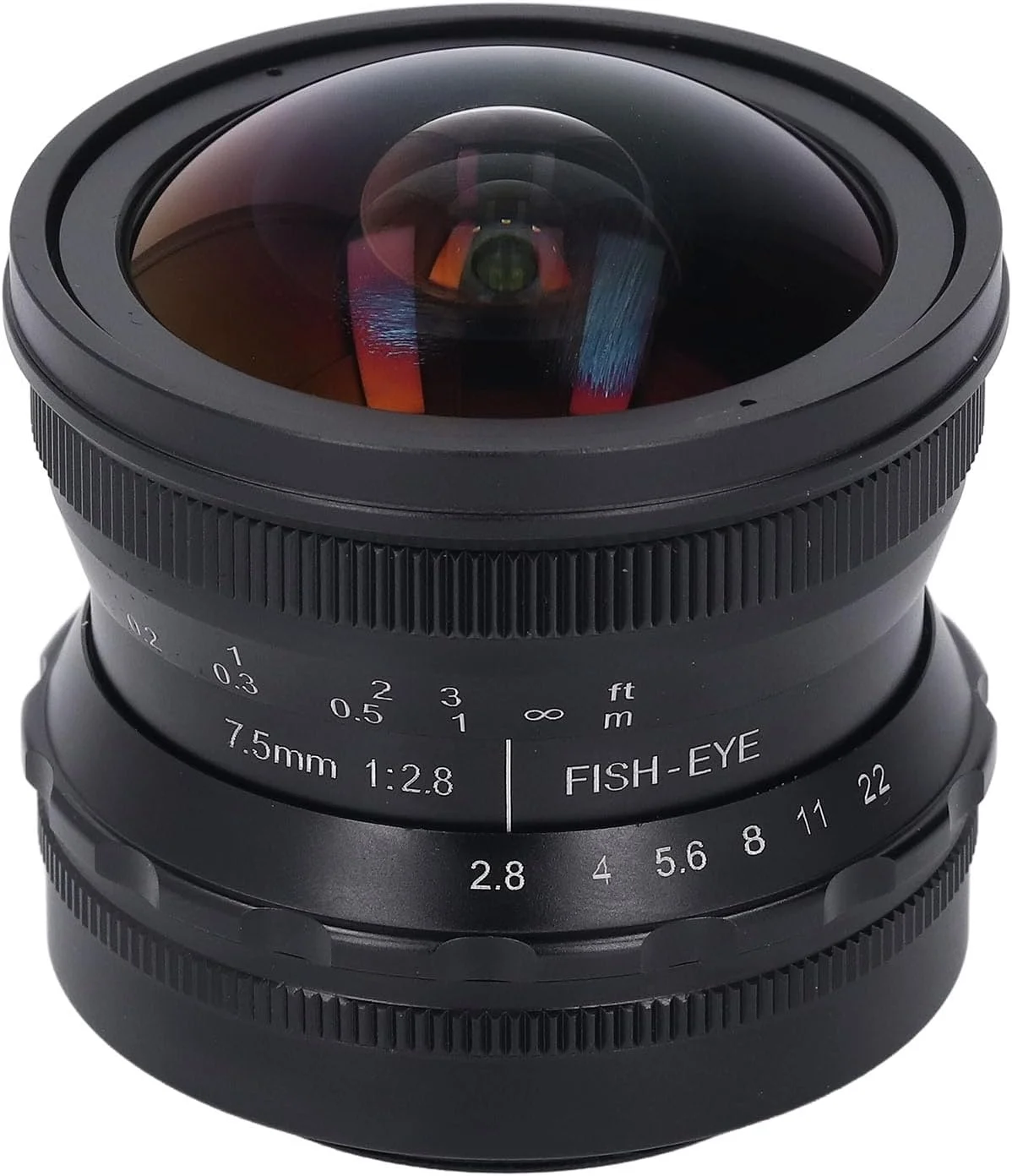 لنز زاویه باز، لنز دوربین صنعتی و لنز فوکوس دستی M42 7.5mm F2.8، لنز زاویه باز برای تصویربرداری با وضوح بالا