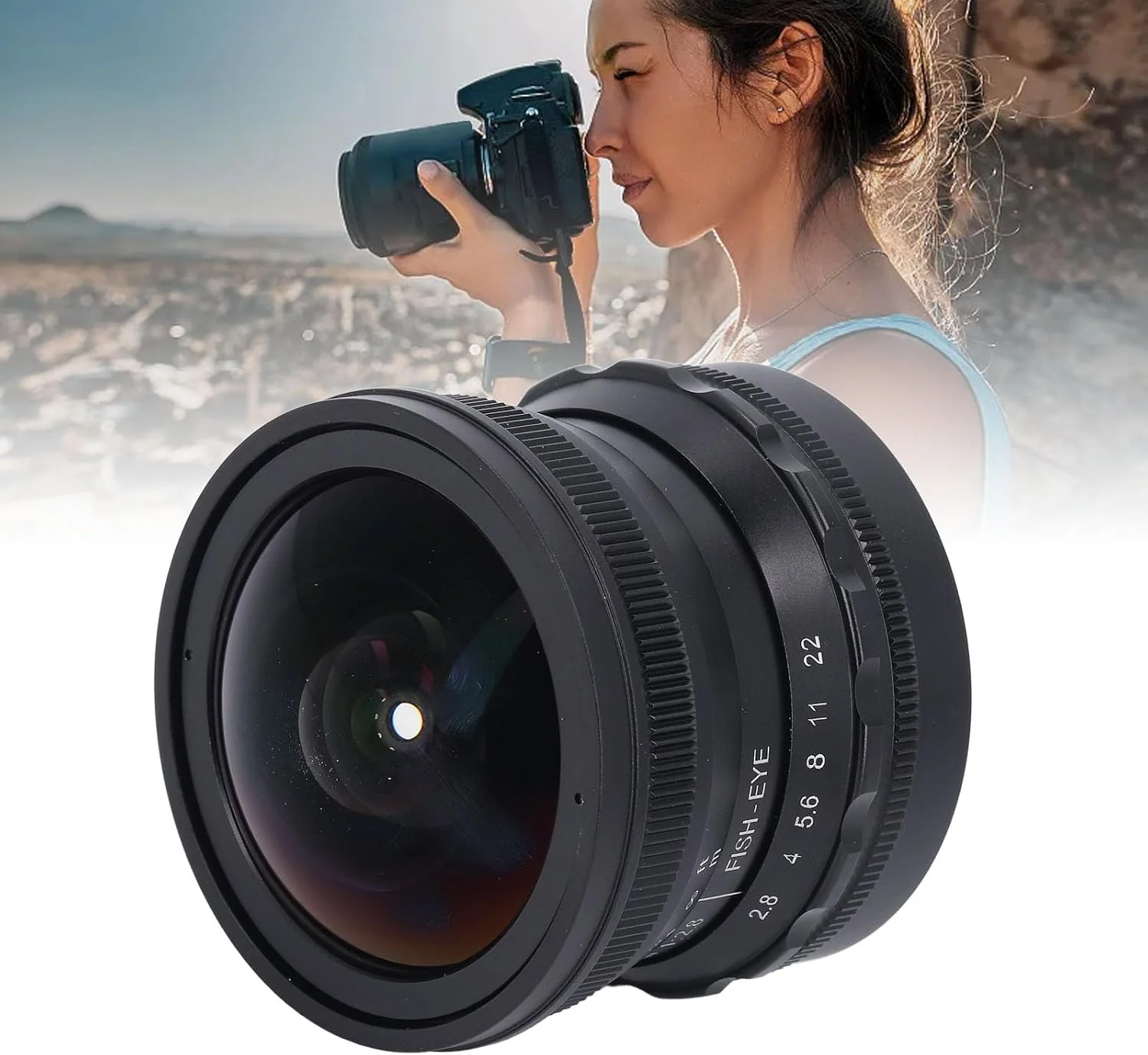 لنز زاویه باز، لنز دوربین صنعتی و لنز فوکوس دستی M42 7.5mm F2.8، لنز زاویه باز برای تصویربرداری با وضوح بالا