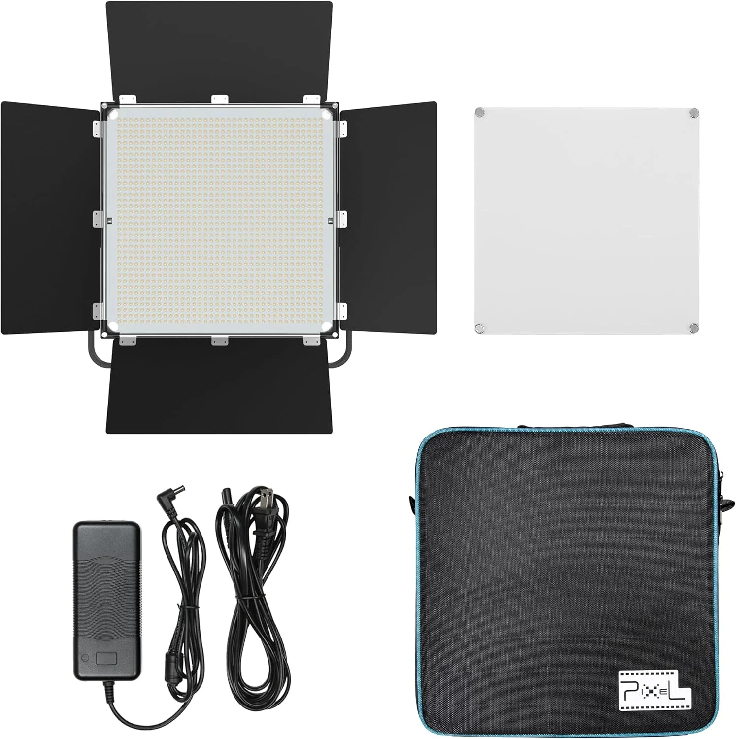 نور استودیویی پنلی PIXEL، نور ویدئویی عکاسی 100 وات 1300 LED، نور عکاسی دو رنگ با قابلیت تنظیم نور 3000-8000K، نورهای استریمینگ استودیویی، مناسب برای عکاسی و فیلمبرداری (شدت روشنایی تا 340000 لوکس/0.5 متر)