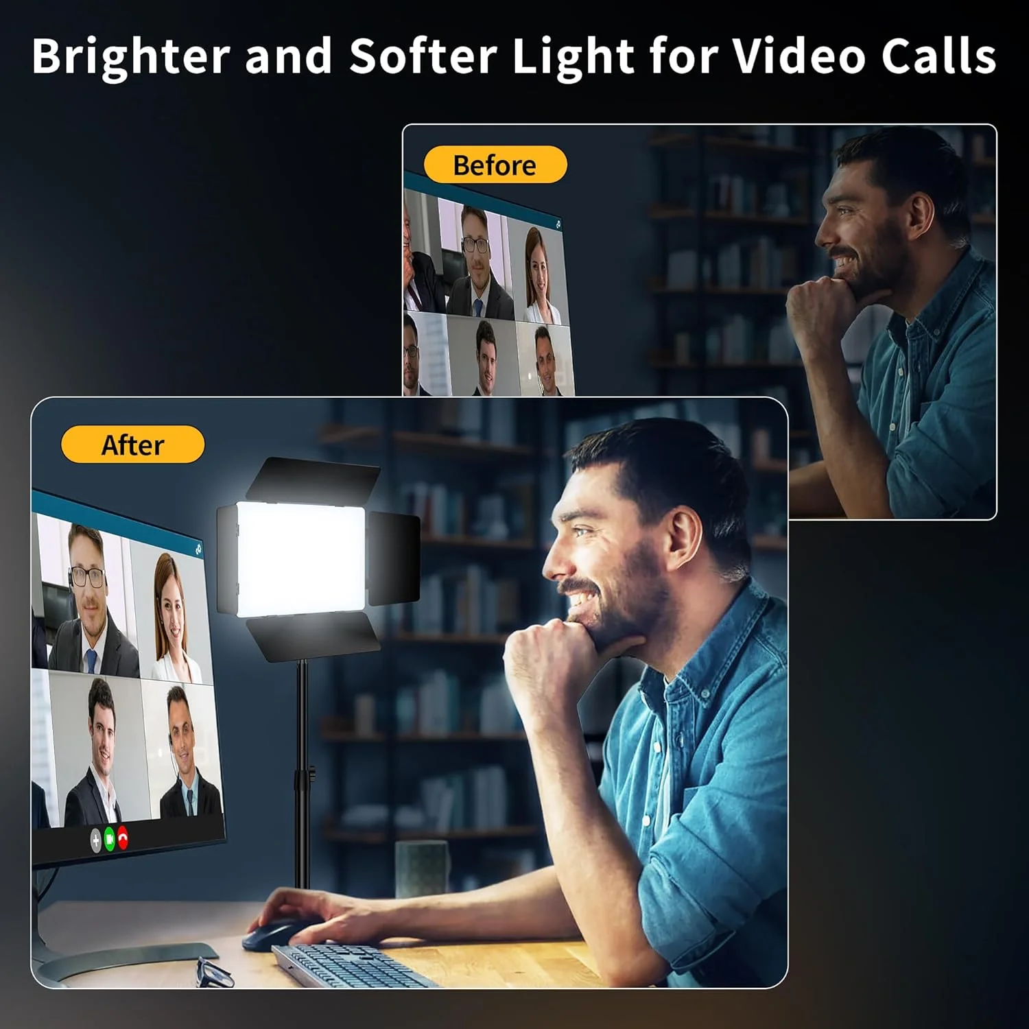 PIXEL - چراغ ویدئویی 20 وات، چراغ های عکاسی دوربین دو رنگ قابل تنظیم 2500-6500K، چراغ های ویدئویی LED استودیویی برای عکاسی در فضای باز، پخش زنده