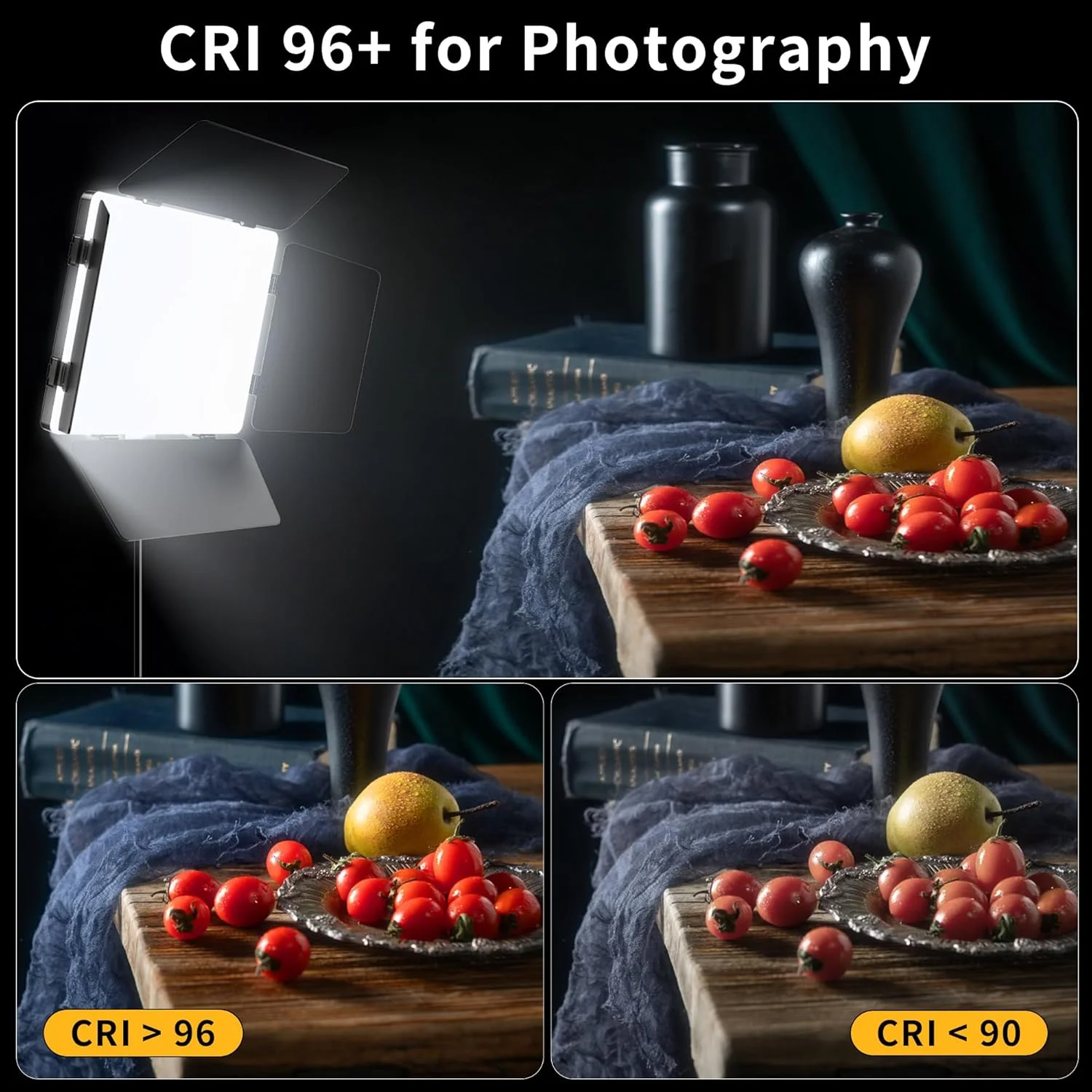 PIXEL - چراغ ویدئویی 20 وات، چراغ های عکاسی دوربین دو رنگ قابل تنظیم 2500-6500K، چراغ های ویدئویی LED استودیویی برای عکاسی در فضای باز، پخش زنده