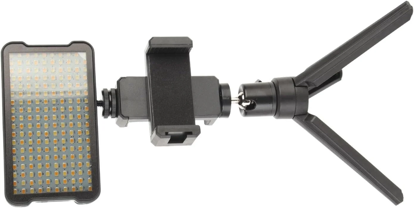 نور ویدئویی دوربین، لنز پلاریزه CPL با قابلیت تنظیم روشنایی به همراه گیره/نگهدارنده، نور پرکننده ویدئو با تصویربرداری واضح برای استفاده در سفر و هنرمندان تتو