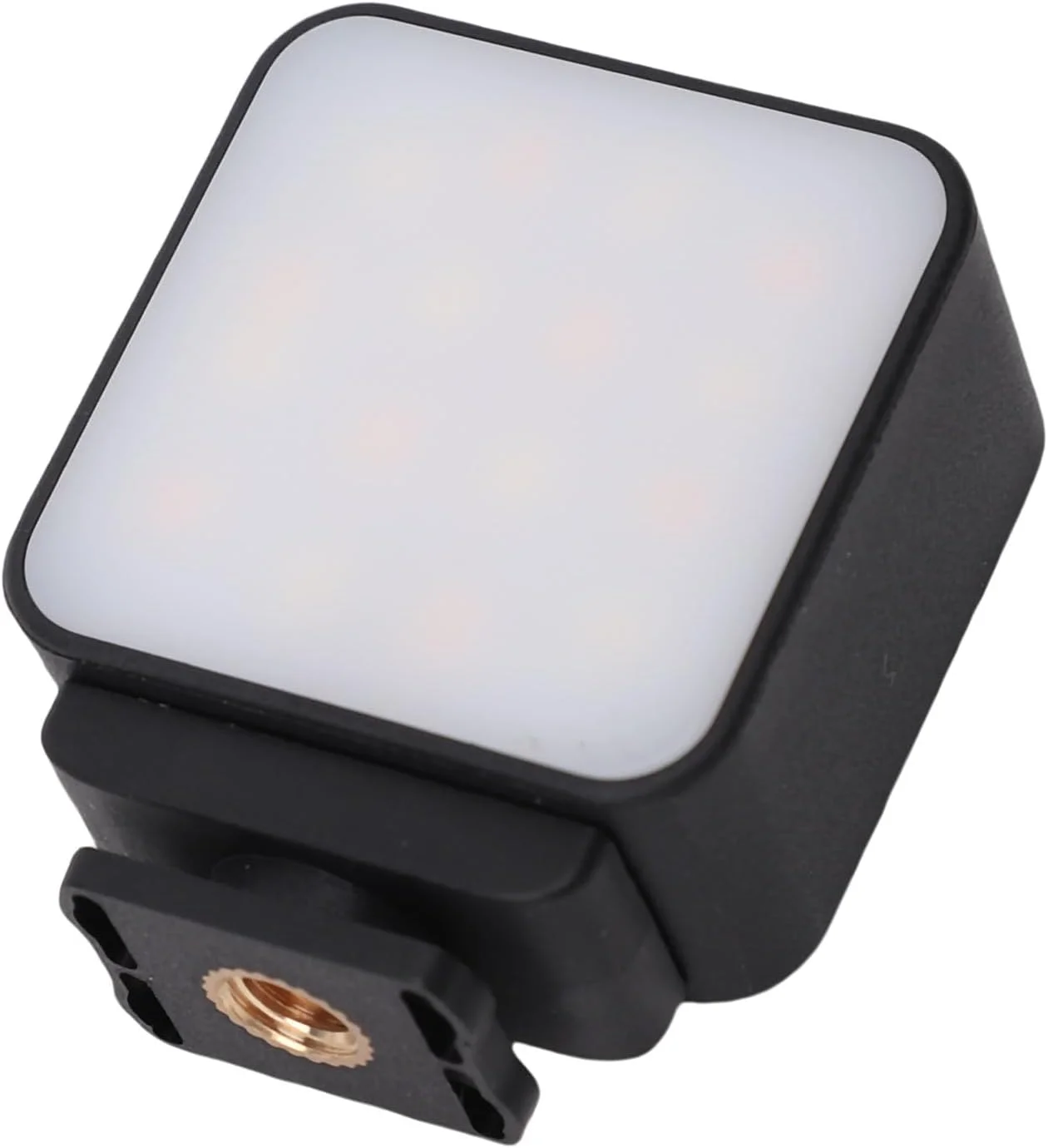 نور ویدئویی LED، طراحی جمع و جور و قابل حمل، 16 مهره LED با 3 دمای رنگ، 3 سطح روشنایی، قابل شارژ 120 دقیقه با پایه کفشک سرد برای عکاسی ولاگینگ، (مشکی)