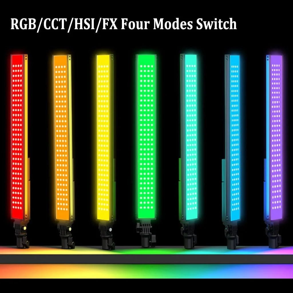 چراغ عصایی RGB با کنترل از طریق اپلیکیشن، چراغ قابل حمل برای نورپردازی عکاسی، دارای 10 افکت نوری برای یوتیوب، نقاشی، ولاگ، پخش زنده و سلفی