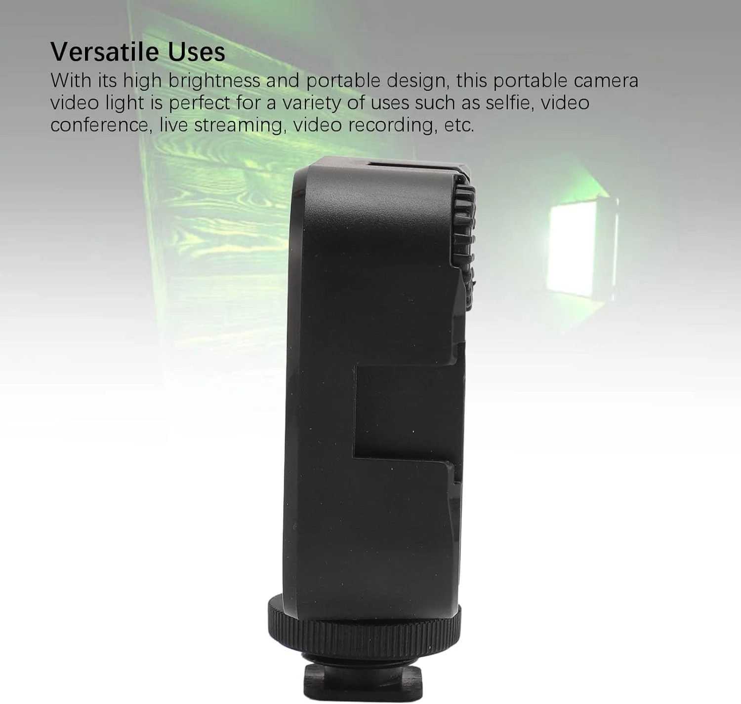 نور ویدئویی LED، نور کوچک دوربین، با باتری کار می کند، نورپردازی قابل حمل برای عکاسی، برای وبلاگ نویسی، کنفرانس ویدیویی