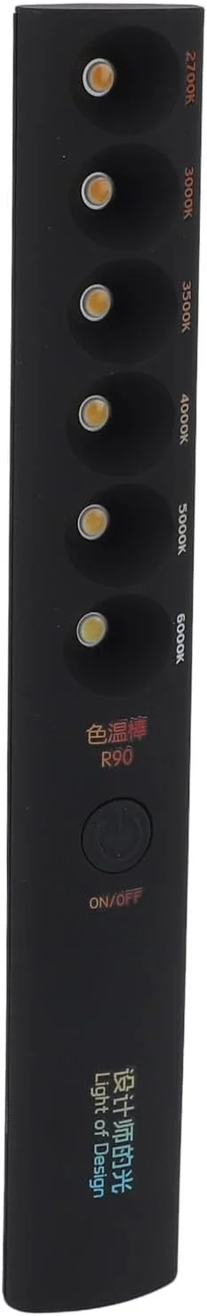 چراغ عصایی قابل حمل با دمای رنگی، 6 حالت کنترل دکمه ای USB Type C، چراغ عکاسی قابل شارژ برای نورپردازی عکاسی