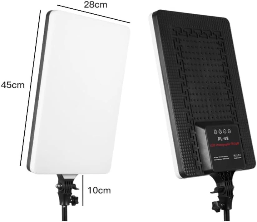 چراغ LED استودیویی برای فیلمبرداری | پنل نور حرفه ای برای عکاسی، پرتره و ویدیوهای یوتیوب | روشنایی و دمای رنگ قابل تنظیم | ایده آل برای استودیو و تولیدکنندگان محتوا