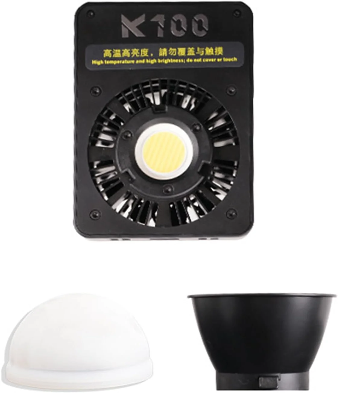 نور استودیویی LED حرفه ای 100 وات، نور ویدئویی دستی 2800 تا 6800 کلوین با بدنه آلیاژ آلومینیوم بادوام، مناسب برای نورپردازی دستی در فضای باز و شب