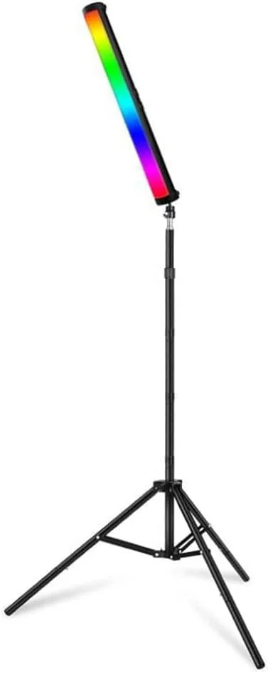 نور ویدئویی LED سه پایه شارژی کنترل از راه دور نورپردازی چند رنگ قابل تنظیم عکاسی پایدار صرفه جویی در فضا استیک رنگارنگ (رنگ: 0.6)